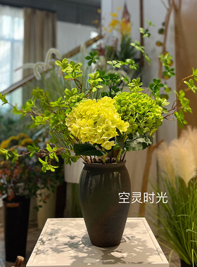空灵时光绢花客厅绣球花