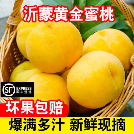 黄油桃山东蒙阴黄金油桃新鲜水果黄桃当季桃子脆甜汁整箱孕妇绿色