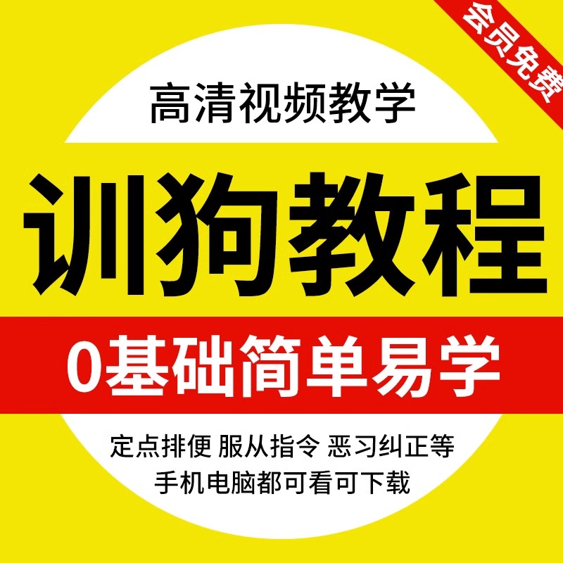 新训狗教程视频神器训狗师专业指导零基础自学宠物训练犬课程