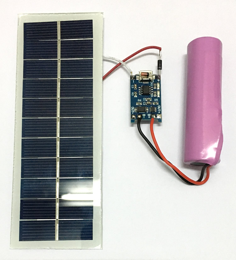 太阳能电池充电18650锂电池 充电板电源模块 带保护 支持边充边放