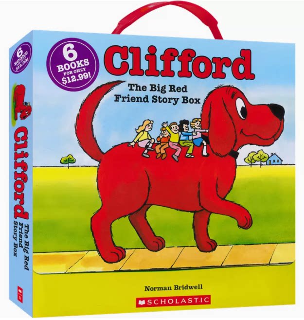 【预售】英文原版 clifford the big red friend story box 红色大