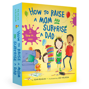 【预售】英文原版 How to Raise a Mom and Surprise a Dad Board Book Boxed Set 如何抚养妈妈并给爸爸带来惊喜 儿童书籍