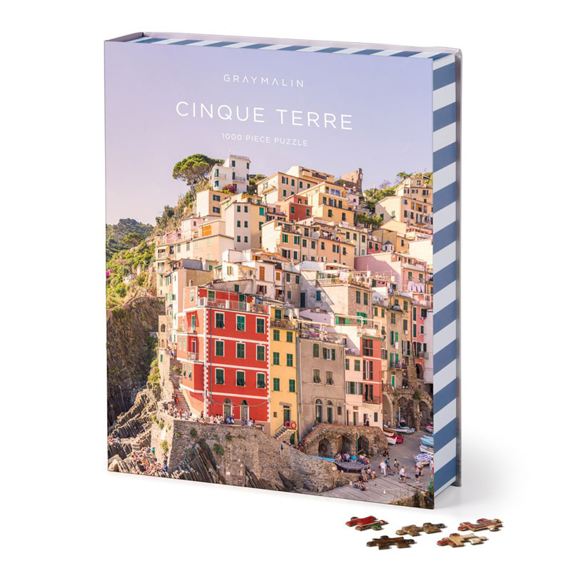 【预售】英文原版Gray Malin Cinque Terre 1000 Piece Book Puzzle Chronicle Books 灰色马林五渔村1000片图书拼图书籍