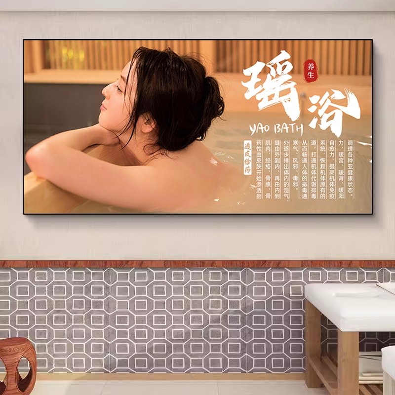养生馆挂画中医按摩店理疗美容院