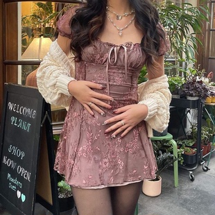 正品dollskill美国购性感吊带碎花甜心公主连衣裙