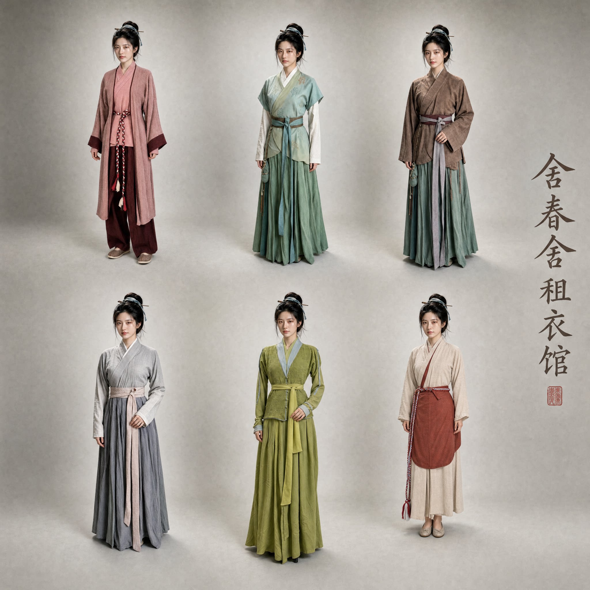 古代平民女装古装出租 棉麻交领汉服影视剧群演农妇妇人戏服租赁