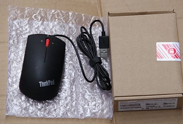 包邮有线联想ThinkPad鼠标笔记本台式电脑办公舒手IBM小黑大红点