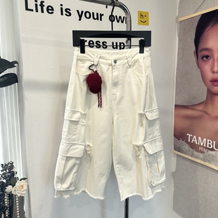 广州源头工厂2026春新款女装美式辣妹设计感口袋直筒宽松阔腿裤女