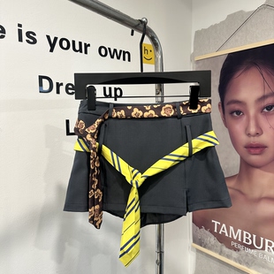 广州工厂直批 2026春新款女装灰色显瘦百搭A字短裙女