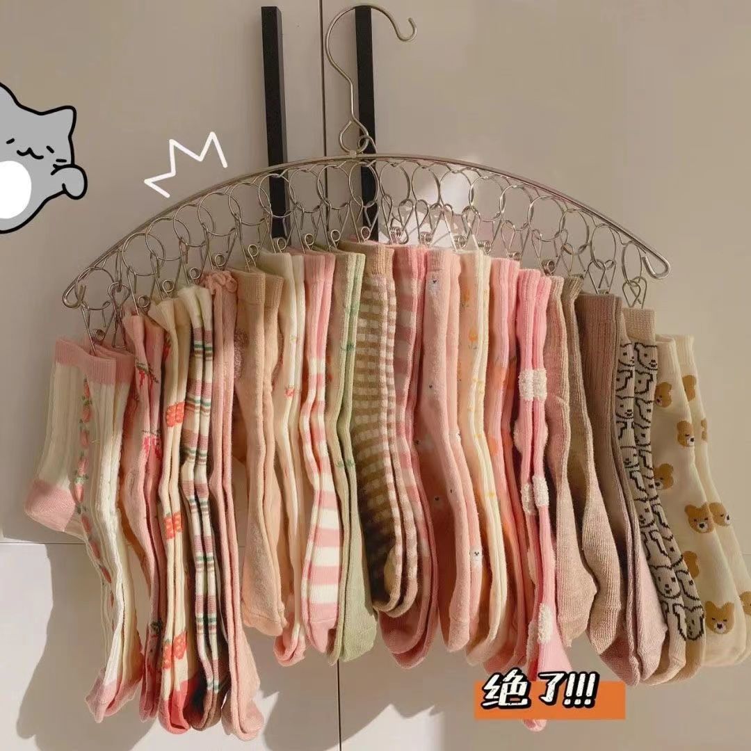 袜子架特厚多夹子晾衣架家用多功能宿舍晒袜子收纳神器