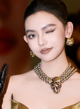 新娘配饰高级感时尚气质小众设计感项链耳环套装欧美造型饰品