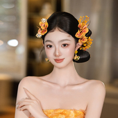 新中式 浆果系列氛围感订婚结婚小众设计感晨袍配饰品 新娘头饰秋季