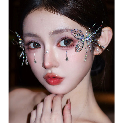 新款新娘跟妆银河碎钻氛围配饰高级感手作轻奢甜美婚礼造型饰品女