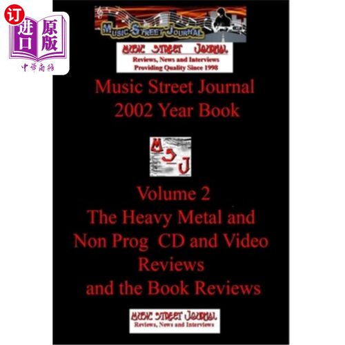 海外直订Music Street Journal: 2002 Year Book: Volume 2 - The Heavy Metal and Non Prog CD 音乐街道杂志:200
