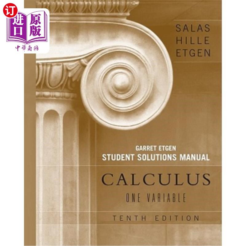 海外直订Student Solutions Manual for Calculus: One Variable, 10e (Chapters 1 - 12) 微积分学生解决方案手册：一个变量