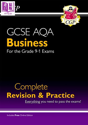 英国CGP原版 GCSE商业商科商务考试 AQA 复习指南+练习 Grade9-1课程 配在线版 Business AQA Revision and Practice【中商原