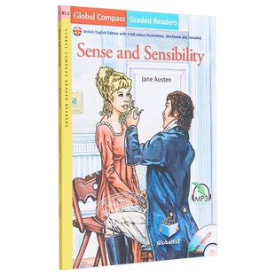 现货 Sense and Sensibility 理智与情感 B1级 英式英语 分级读物 Global ELT Graded Reader 配在线音频不含CD