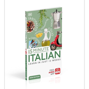 15-Minute Italian DK 15分钟学意大利语 英文原版进口图书 语言学习 单词词汇语法书教辅【中商原版】