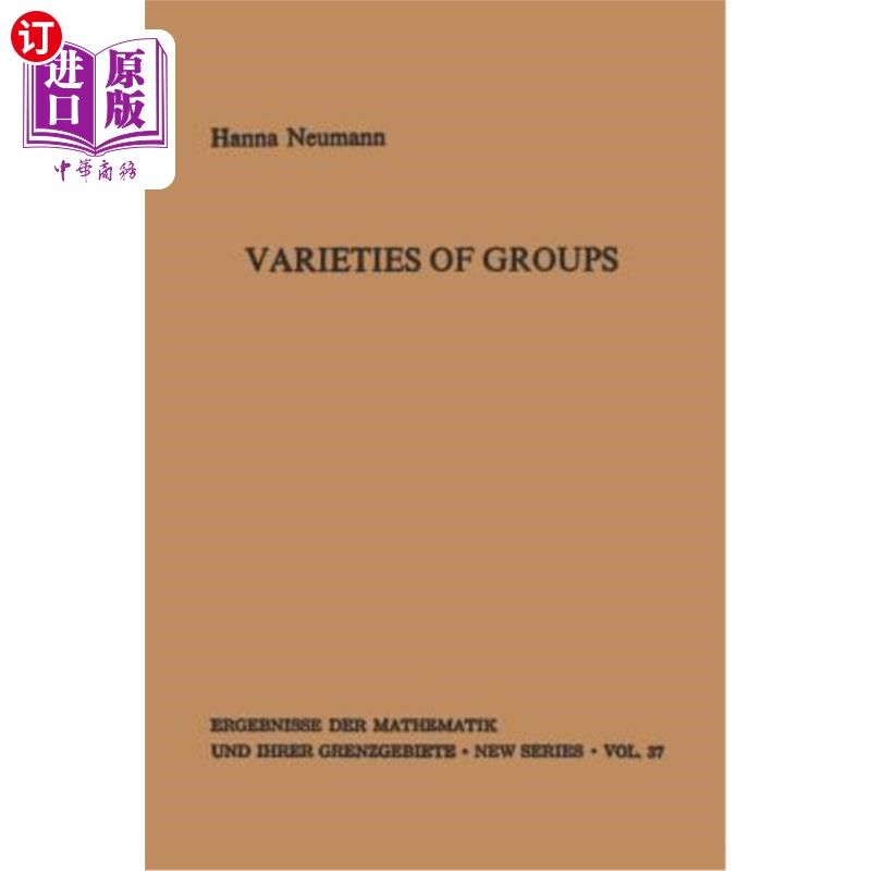 海外直订Varieties of Groups 群体的多样性