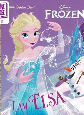 预售 小金书 冰雪奇缘 我是爱莎 I Am Elsa Little Golden Book (Disney Frozen) 英文原版 儿童绘本故事图画书 精装【中商原版】