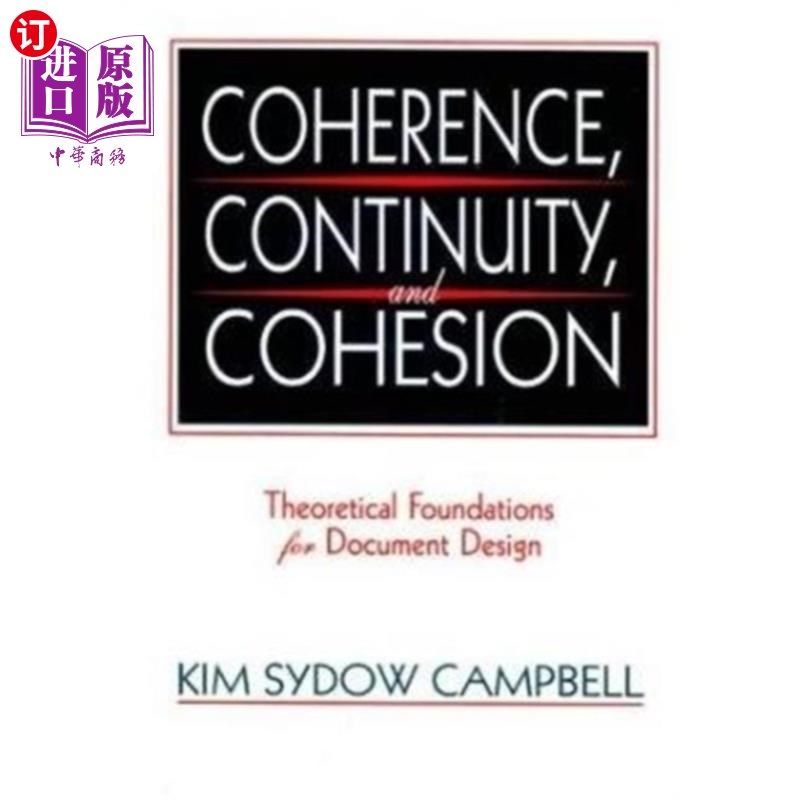海外直订Coherence, Continuity, and Cohesion 连贯性、连续性和凝聚力