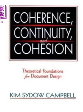 海外直订Coherence, Continuity, and Cohesion 连贯性、连续性和凝聚力
