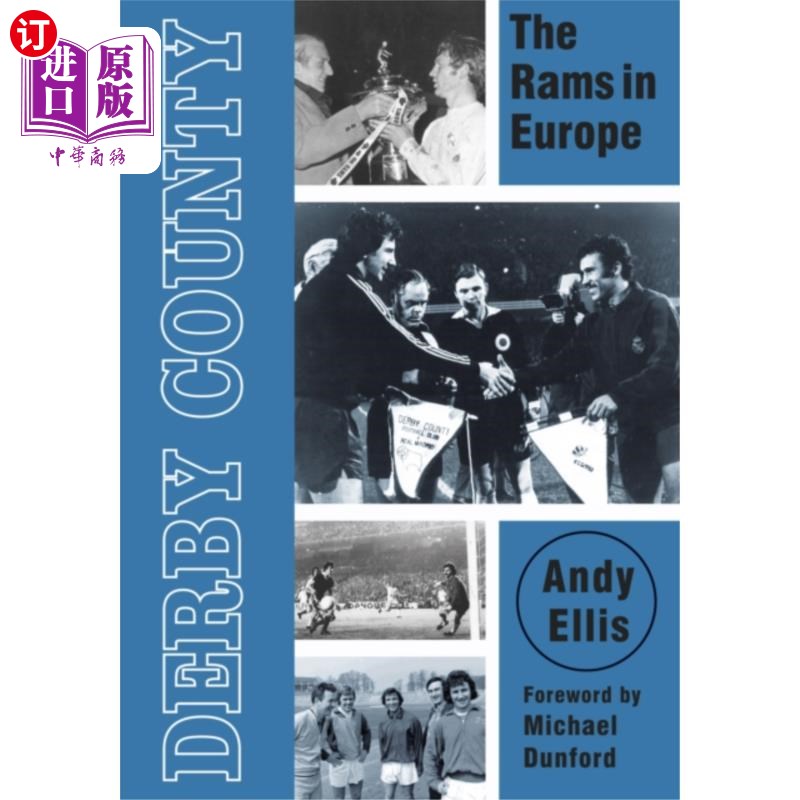 海外直订Derby County: The Rams in Europe 德比郡