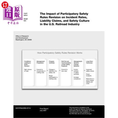 海外直订The Impact of Participatory Safety Rules Revision on Incident Rates, Liability C 参与式安全规则修订对美国铁