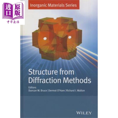 衍射方法结构 Structure From Diffraction Methods  Inorganic Materials Series 英文原版 Duncan Bruce【中商原版】 wiley