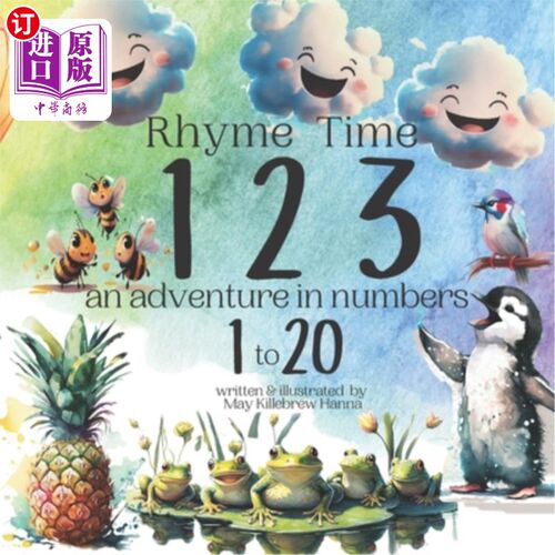 海外直订Rhyme Time 123: an adventure in numbers from 1 to 20 押韵时间123：从1到20的数字冒险