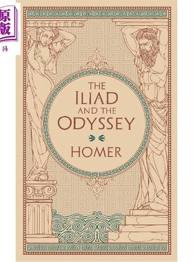 预售 巴诺经典 皮革精装版 荷马史诗 奥德赛 伊利亚特 英文原版 The Iliad  The Odyssey Homer【中商原版】