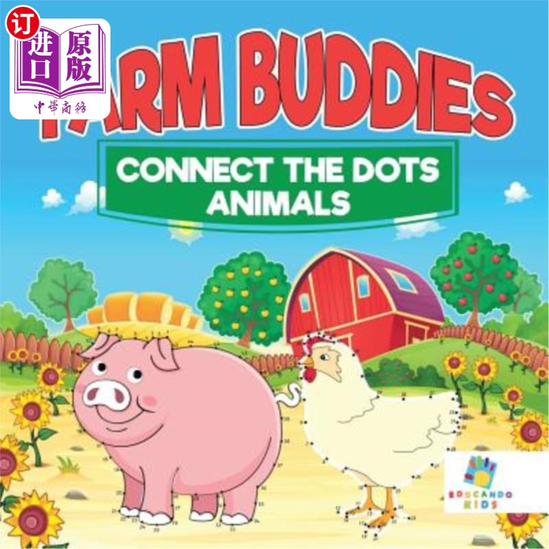 海外直订Farm Buddies Connect the Dots Animals 农场的伙伴们把这些点和动物联系起来