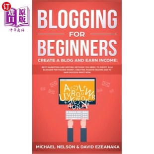 Earn for Blog 海外直订Blogging Income Writing Create Marketing Beginners 为初学者写博客创造一个博客 Best and