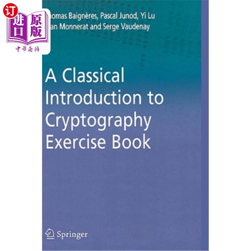 海外直订A Classical Introduction to Cryptography Exercise Book 密码学经典入门练习本