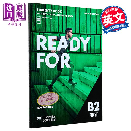 剑桥FCE考试备考学生用书含答案配电子书和App Ready for B2 First 4th Edition Students Book with Key & App【中商原版】