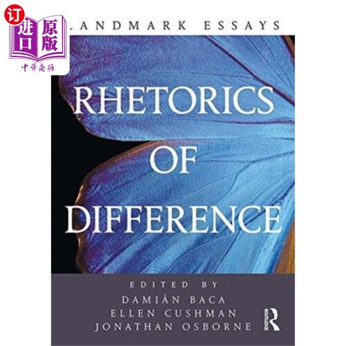 海外直订Landmark Essays on Rhetorics of Difference 《差异修辞学里程碑