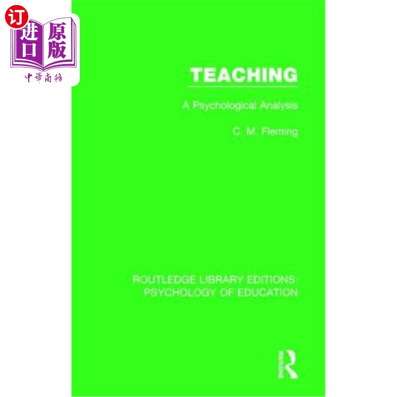海外直订Teaching: A Psychological Analysis 教学:心理学分析
