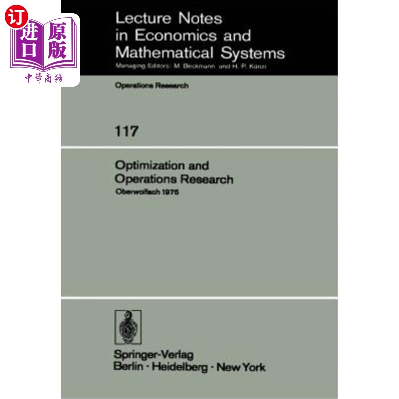 海外直订Optimization and Operations Research: Proceedings of a Conference Held at Oberwo 优化与运筹学:在Ob