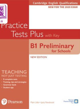 海外直订Cambridge English Qualifications: B1 Preliminary... 剑桥英语资格证书:B1 school Practice Tests Plus with