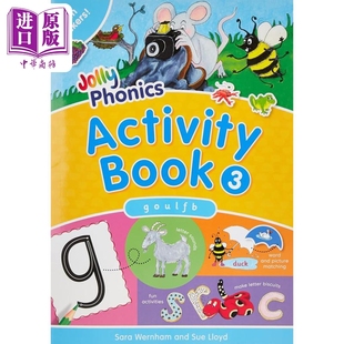Book 中商原版 Phonics 英语 Activity 手写体英式 Jolly 快乐自然拼读活动手册3