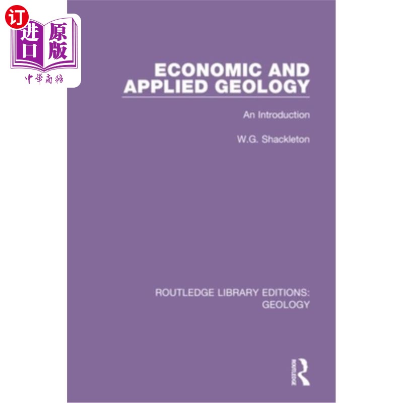 海外直订Economic and Applied Geology: An Introduction 经济与应用地质学导论