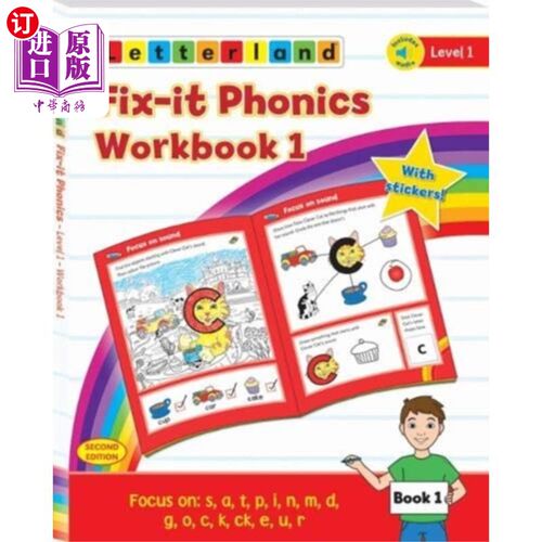 海外直订Fix-it Phonics - Level 1 - Workbook 1 (2nd Editi... 修复自然拼读-第1级-练习册1(第二版)
