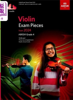 2024年英国皇家音乐学院小提琴考试曲目4级，小提琴部分，钢琴伴奏及音频Violin Exam Pieces from ABRSM Grade 4【中商原版?