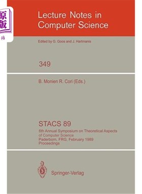 海外直订Stacs 89: 6th Annual Symposium on Theoretical Aspects of Computer Science, Pader Stacs 89:第