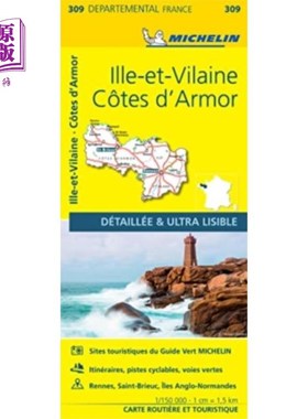 海外直订Cotes-d'Armor, Ille-et-Vilaine - Michelin Local ... Cotes-d'Armor, Ille-et-Vilaine -米其林当地地图309