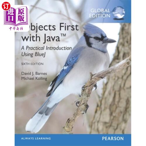 海外直订Objects First with Java: A Practical Introductio... Java对象优先:使用BlueJ的实用介绍，全球版