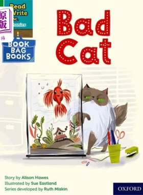 海外直订Read Write Inc. Phonics: Green Set 1 Book Bag Bo... Read Write公司自然拼读:绿色套装1书包第三册一只坏猫