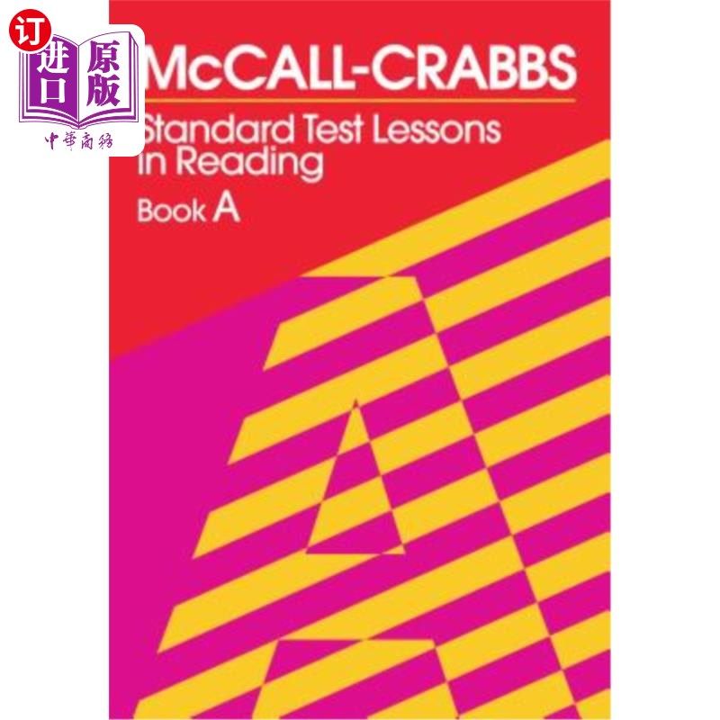 海外直订McCall-Crabbs Standard Test Lessons in Reading, Book a McCall Crabbs标准阅读测试课程，A册