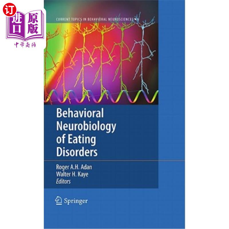 海外直订医药图书Behavioral Neurobiology of Eating Disorders 饮食失调的行为神经生物学
