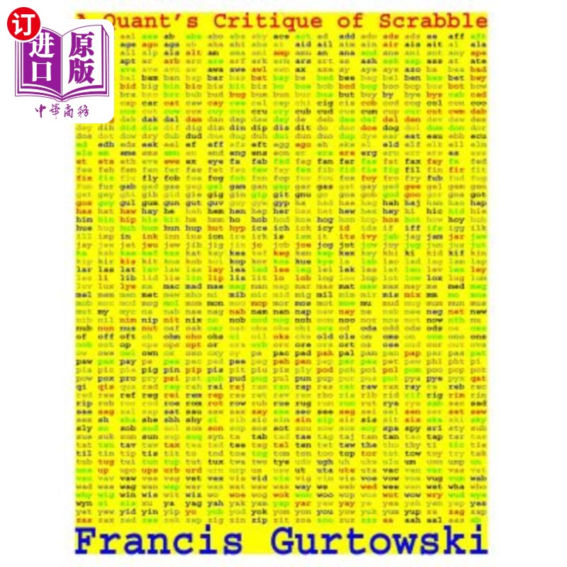 海外直订A Quant's Critique of Scrabble 《定量分析师对拼字游戏的评论